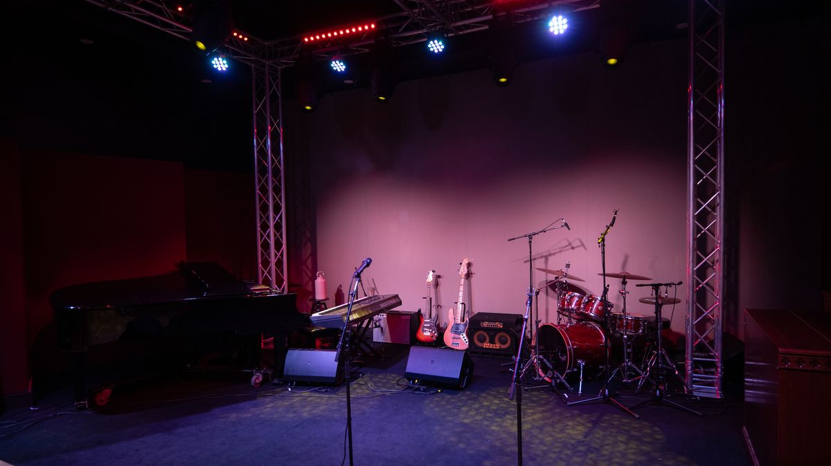 The five-camera stage at The Recording Club